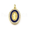 Brass Micro Pave Cubic Zirconia Pendants KK-U072-37G-2