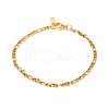 304 Stainless Steel Figaro Chains Bracelet for Men Women BJEW-JB06937-1