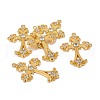 Alloy Rhinestone Cross Big Pendants ALRI-1475-G-RS-1