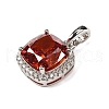 925 Sterling Silver Pave Cubic Zirconia Pendants STER-C015-01A-01-2
