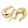 Rack Plated Chunky Teardrop Brass Hoop Earrings for Women EJEW-Z048-11G-2