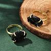 Natural Obsidian Finger Rings RJEW-B122-01G-03-3