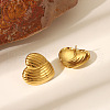 Stylish Stainless Steel Heart Stud Earrings & Pendant Necklaces Sets for Women IR7805-1-2