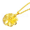 Fashionable Brass Flower Pendant Necklaces for Women FS-WG1F8AB-01-3