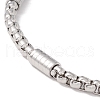 Natural Dyed & Heated Black Agate Round Beaded Necklace NJEW-B083-02-2