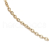 Ion Plating(IP) Adjustable 304 Stainless Steel Cable Chain Necklaces NJEW-K270-06G-3