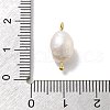 Natural Natural Cultured Freshwater Pearl Potato Pendants STER-Q004-02G-4