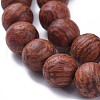 Wood Beads Strands X-WOOD-F008-03-C-3