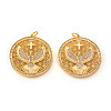 Brass Micro Pave Cubic Zirconia Pendants KK-I672-06G-1