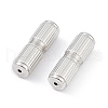 Anti-Tarnish Rhodium Plated 925 Sterling Silver Screw Clasps STER-K173-09P-1