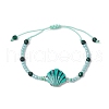 Alloy Enamel Shell Shape Link Bracelets BJEW-JB11781-3