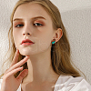 SUPERFINDINGS Transparent Resin & Walnut Wood Stud Earring Findings MAK-FH0001-13-6