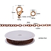 DIY 3m Brass Cable Chain Jewelry Making Kit DIY-YW0005-75R-3