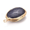 Synthetic Blue Goldstone Pendants X-PALLOY-JF00467-03-2