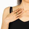 Mother's Day Rings Golden Brass Micro Pave Cubic Zirconia Solitaire Ring EP4174-2-3