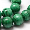 Natural Malachite Bead Strands G-O143-10-12mm-3