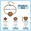 GOMAKERER DIY Blank Dome Alloy Bracelet Making Kits DIY-GO0002-22-2