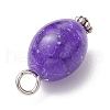 Crackle Opaque Acrylic Pendants PALLOY-JF03931-01-5