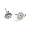 304 Stainless Steel Stud Earring Settings STAS-T003-8mm-2