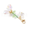 Handmade Glass Seed Beaded and Acylic Butterfly Pendant Decorations Sets HJEW-MZ00259-03-4