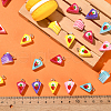 50Pcs 5 Colors Opaque Resin Pendants RESI-CJ0003-24-4