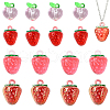 6Pcs 5 Styles Transparent Resin Fruit Pendants FIND-YW0005-66-1