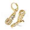Real 18K Gold Plated Brass Dangle Leverback Earrings EJEW-L269-016G-08-2