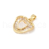 Brass Micro Pave Clear Cubic Zirconia Pendants KK-R213-06G-03-2