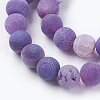 Natural Weathered Agate Beads Strands X-G-G589-8mm-06-6