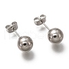 304 Stainless Steel Ball Stud Earrings EJEW-L254-01H-P-1