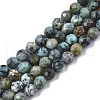 Natural African Turquoise(Jasper) Beads Strands G-S361-6mm-002-1