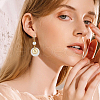 Beebeecraft 6 Pairs 2 Colors Brass Micro Pave Clear Cubic Zirconia Hoop Earring Finding KK-BBC0014-52-5