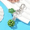 Turtle & Round Synthetic Turquoise Pendant Decorations HJEW-JM03277-03-1