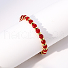 Mother's Day Natural Red Malaysia Jade Round Beads Stretch Bracelets for Women GC5847-3