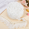 DELORIGIN  5 Yards Polyester Wave Edge Lace Trim OCOR-DR0001-02-5