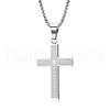 Stainless Steel Cross Pendant Necklace Men Women Hip-hop Jewelry Non-fading TX5023-3-1