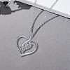 Valentine's Day Brass Micro Pave Clear Cubic Zirconia Heart Pendant Necklaces for Women FS-WG242A9-01-2