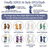  32Pcs 16 Style Natural Mixed Gemstone Chips Connector Charms FIND-TA0003-22-2