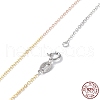 925 Sterling Silver Cable Chain Necklaces for Women NJEW-A014-06-1