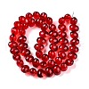 Transparent Electroplate Glass Beads Strands EGLA-N012-06A-2