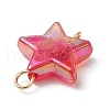 Transparent Acrylic Star Connector Charms PALLOY-JF03548-5