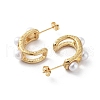 PVD Vacuum Plating 304 Stainless Steel Stud Earrings EJEW-D095-07G-2