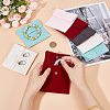 CRASPIRE 10Pcs 5 Colors Square Velvet Jewelry Bags TP-CP0001-04-3