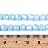 Electroplate Glass Beads Strands EGLA-T021-6mm-15-01-4