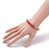 Natural Wood Beads Stretch Bracelets BJEW-JB06516-6