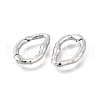 Brass Irregularity Spring Gate Rings KK-U072-43B-P-2