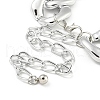 Chunky Aluminum Curb Chain Necklaces for Women NJEW-K261-01B-P-4