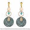 Brass Clip-on Earring Converters Findings X-KK-Q115-G-6