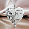 Heart Wing Alloy Pendant Necklaces WGFAB69-02-1