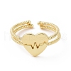 2Pcs 2 Style Brass Melting Heart Matching Couple Rings Set RJEW-E072-27G-3